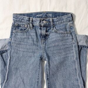 Old Navy Kids High-Rise Baggy Wide-Leg Built-in Tough Cuffed Jeans